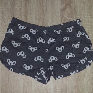 Grey and white koala lounge shorts/pajama shorts